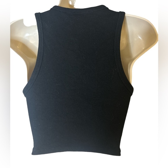 Zara black cropped tank top size M - Picture 3 of 6
